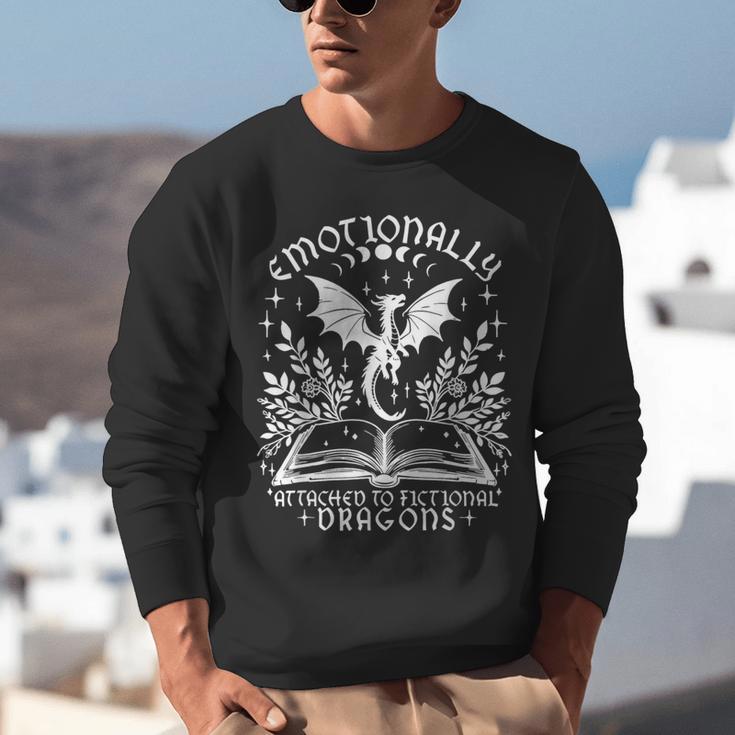 Women Dragons Bookish Fantasy Book Club Book Lover Reader Unisex Sweatshirt