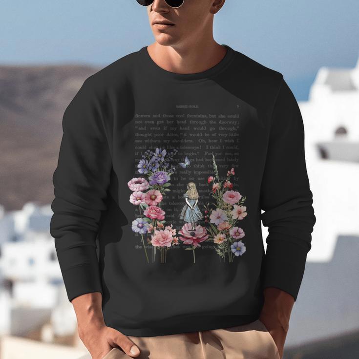 Wonderland Garden & Vintage Textbook Unisex Sweatshirt