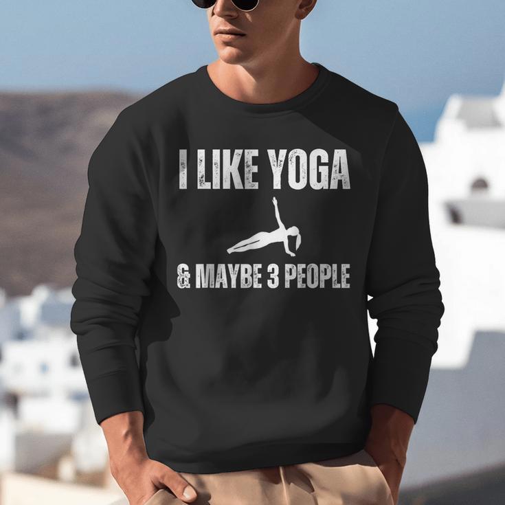 I Like Yoga And Maybe 3 People Introvert Namaste Unisex Sweatshirt