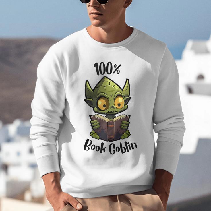 100 Book Goblin Cute Book Reader And Library Lover Unisex Sweatshirt