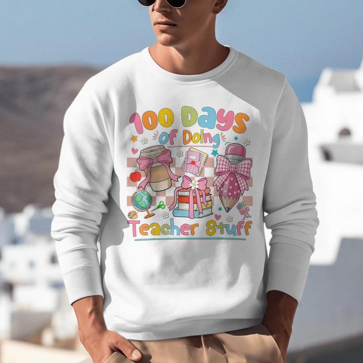 100th Day Of School Teacher 100 Days Coffee Books Unisex Sweatshirt 100th Day Of School Teacher 100 Days Coffee Books Unisex Sweatshirt