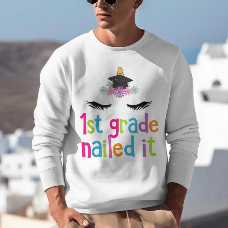 1st Grade Nailed ItShirt Unicorn Graduation Class Of 2018 Unisex Sweatshirt
