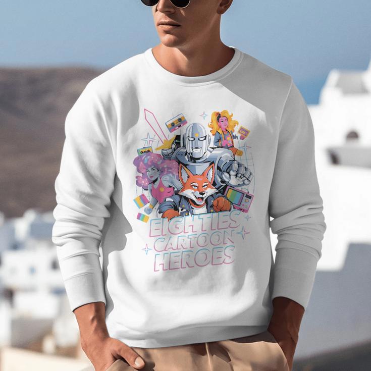 80's Cartoon Heroes Apparel For Retro Nostalgia Fans Unisex Sweatshirt