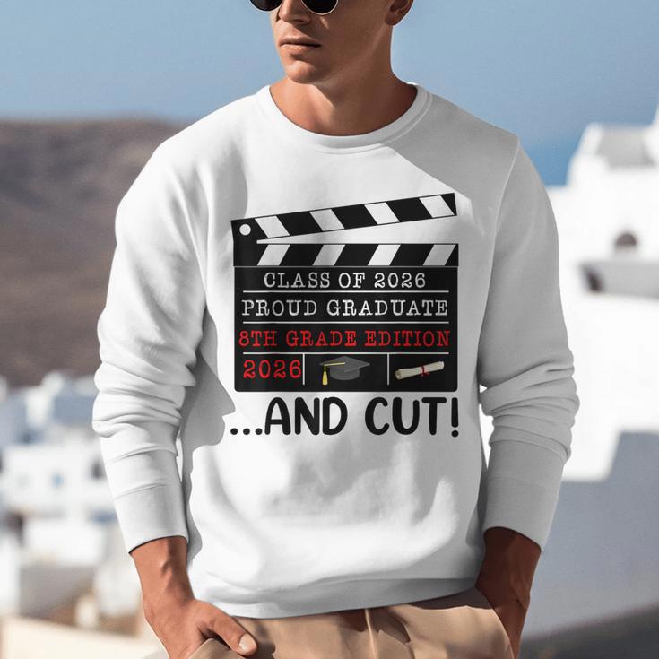 8th Grade Graduation 2026 Graduate Clapperboard Unisex Sweatshirt