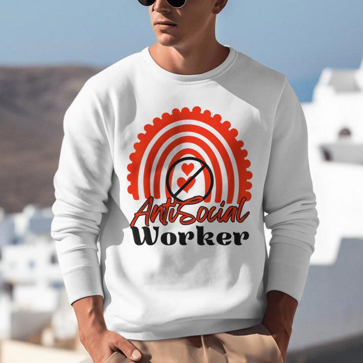 AntiSocial Worker Anti-Social Social Worker Introvert Unisex Sweatshirt AntiSocial Worker Anti-Social Social Worker Introvert Unisex Sweatshirt