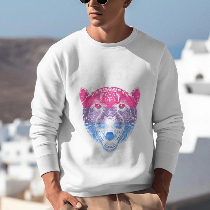 Bi Shy And Ready To Cry Bisexual Introvert Bi Pride Raglan Baseball Tee Unisex Sweatshirt