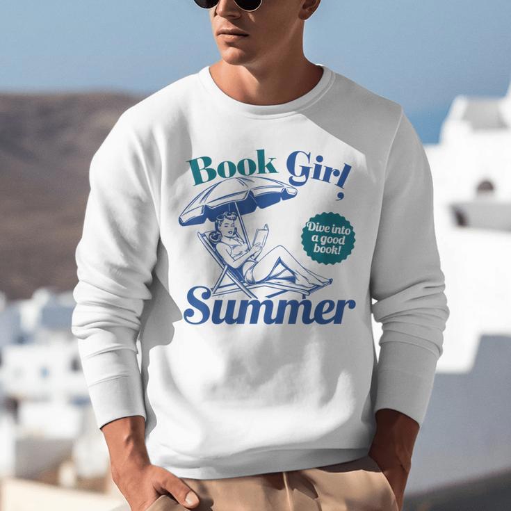Book Girl Summer Bookish Beach Unisex Sweatshirt