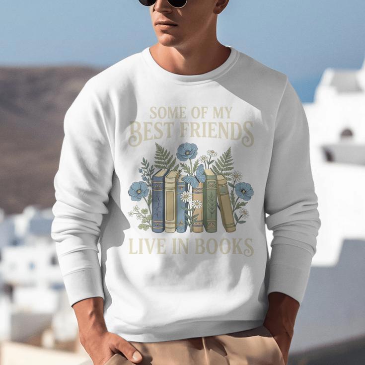 Book Lover Vintage Botanical Friends Premium Tri-Blend Unisex Sweatshirt