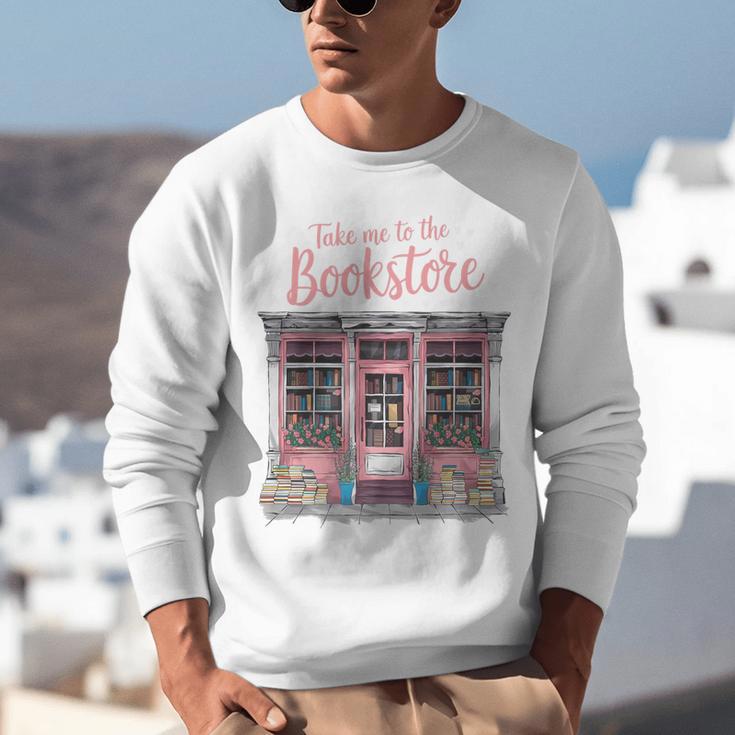 Take Me To The Book Store Librarians Valentine's Day Premium Unisex Sweatshirt
