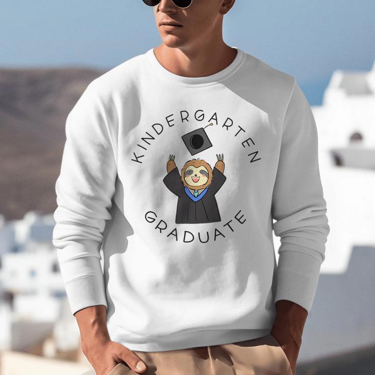 Boys Girls Kindergarten Graduate Sloth Graduation Cap Unisex Sweatshirt