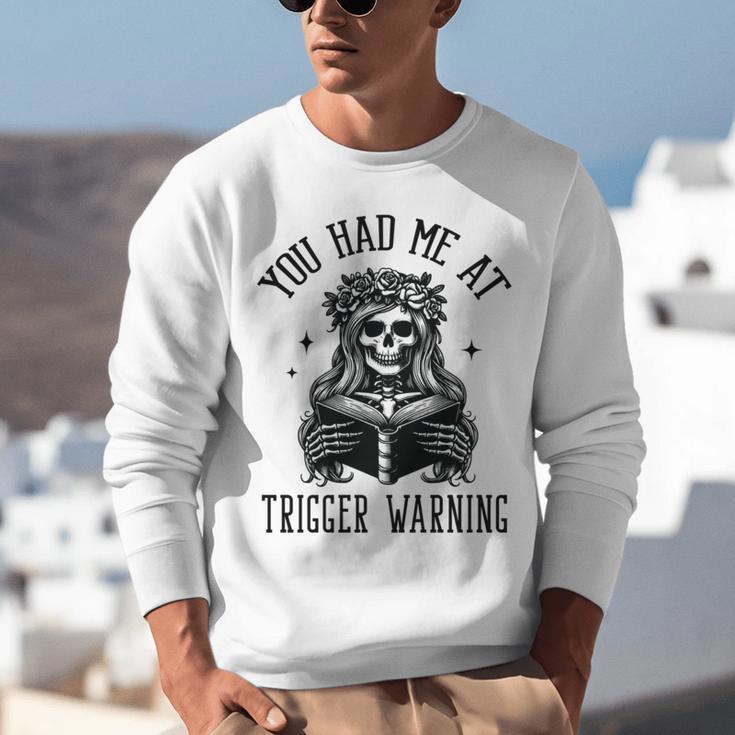 Buy Me Books And Tell Me To STFUATTDLAGG Outfits Spicy Smutty Book Reader You Had Me At Trigger Warning Unisex Sweatshirt Buy Me Books And Tell Me To STFUATTDLAGG Outfits Spicy Smutty Book Reader You Had Me At Trigger Warning Unisex Sweatshirt