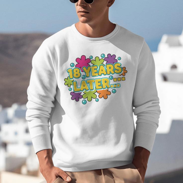 Cartoons Retro 18 Years Later Groovy Pop Art Nostalgia Unisex Sweatshirt