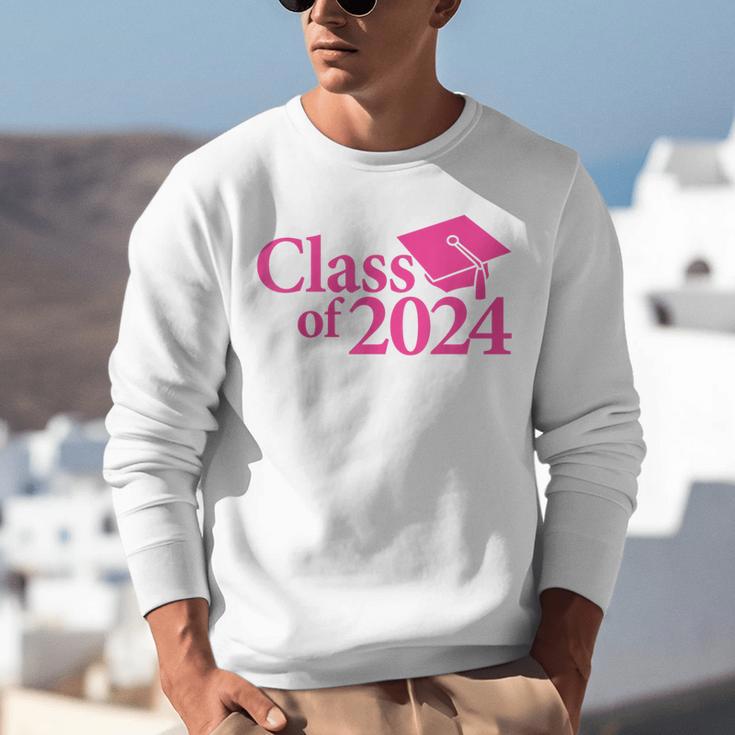 Class Of 2024 Pink For Girls And Women Graduation Unisex Sweatshirt