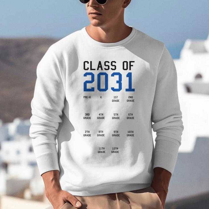 Class Of 2031 Graduation T-Shirt With Space For Handprints Unisex Sweatshirt
