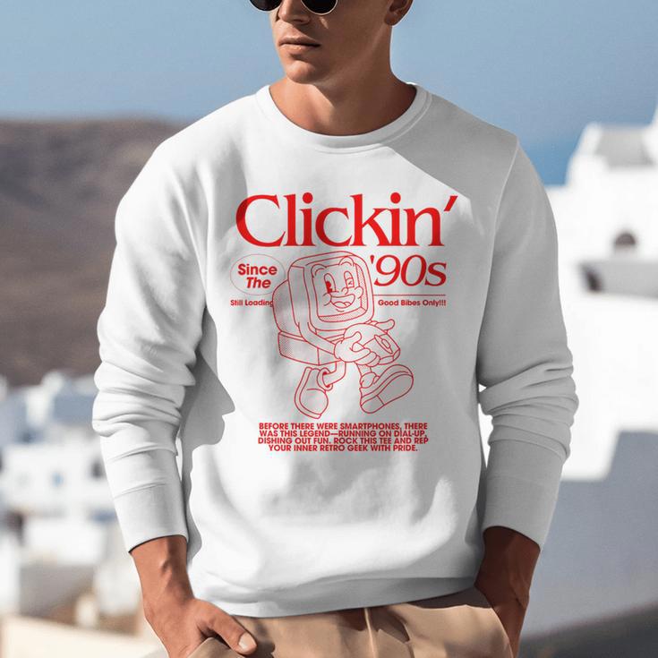 Clickin' Since The 90s Retro Computer Nostalgia Unisex Sweatshirt