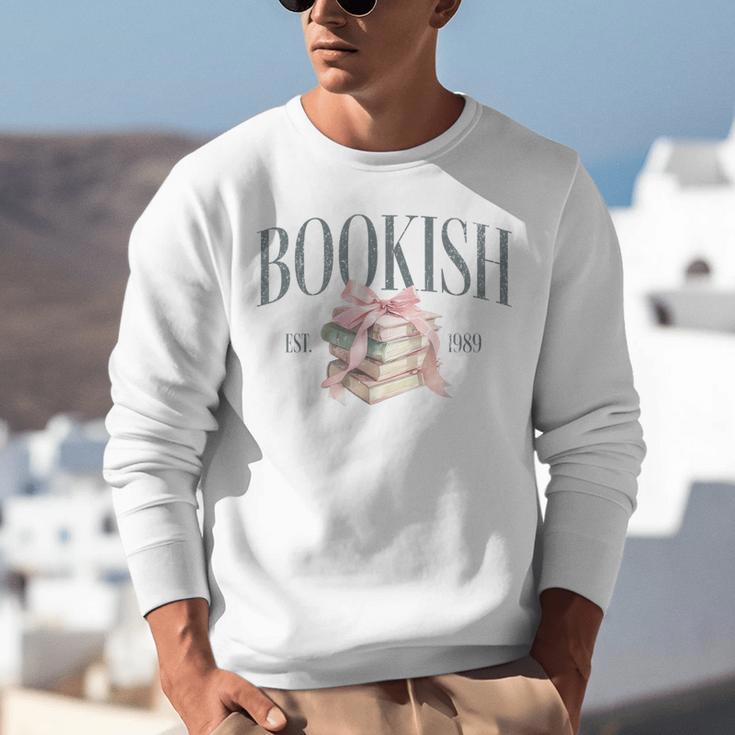 Coquette Bow Book Lover Bookish Coquette Aesthetic Reading Unisex Sweatshirt Coquette Bow Book Lover Bookish Coquette Aesthetic Reading Unisex Sweatshirt