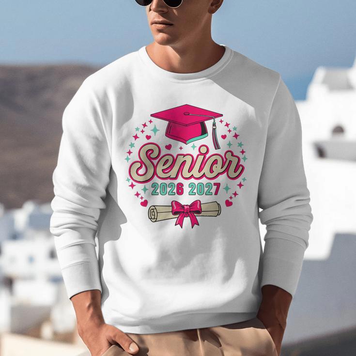 Coquette Pink Bow Senior 2026 2027 Graduation Unisex Sweatshirt