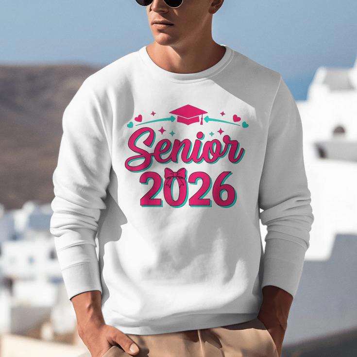 Coquette Pink Bow Senior 2026 Class Of Graduation Unisex Sweatshirt