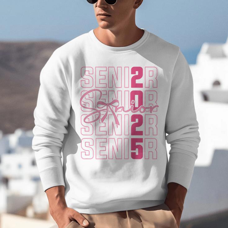 Cute Girls Women Class 2025 Graduation Senior Coquette Bow Unisex Sweatshirt