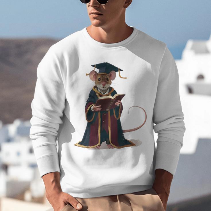 Cute Mouse Reading Book Graduation Unisex Sweatshirt Cute Mouse Reading Book Graduation Unisex Sweatshirt
