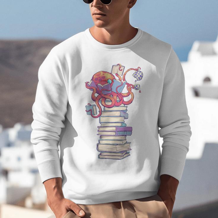 Cute Octopus Bookworm Fun Reading Tee For Book Lovers Unisex Sweatshirt Cute Octopus Bookworm Fun Reading Tee For Book Lovers Unisex Sweatshirt