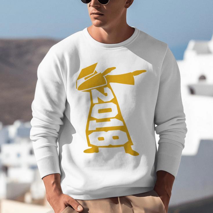 Dabbing Graduation Class Of 2018 T-Shirt School Colors Unisex Sweatshirt