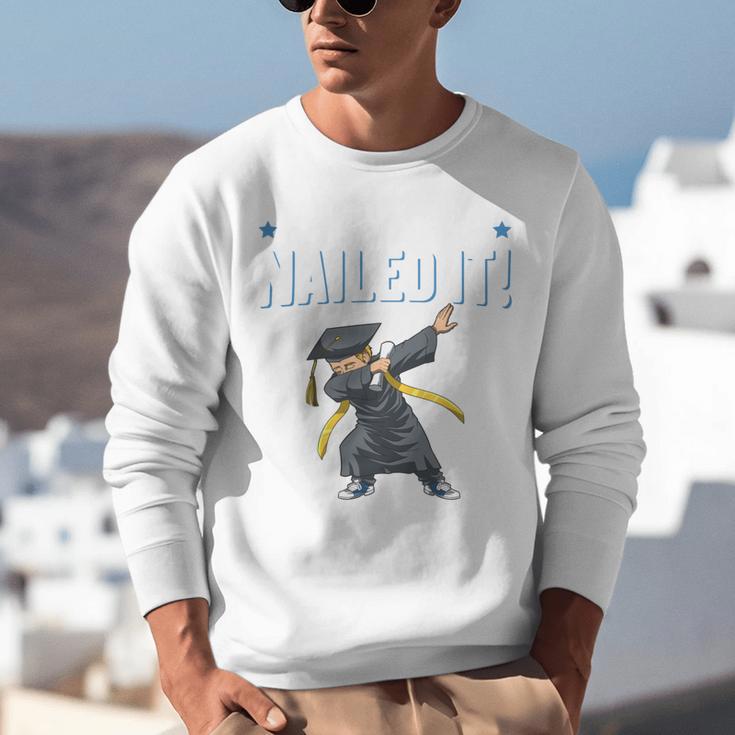 Dabbing Graduation Class Of 2025 Boy Kindergarten Nailed It Unisex Sweatshirt