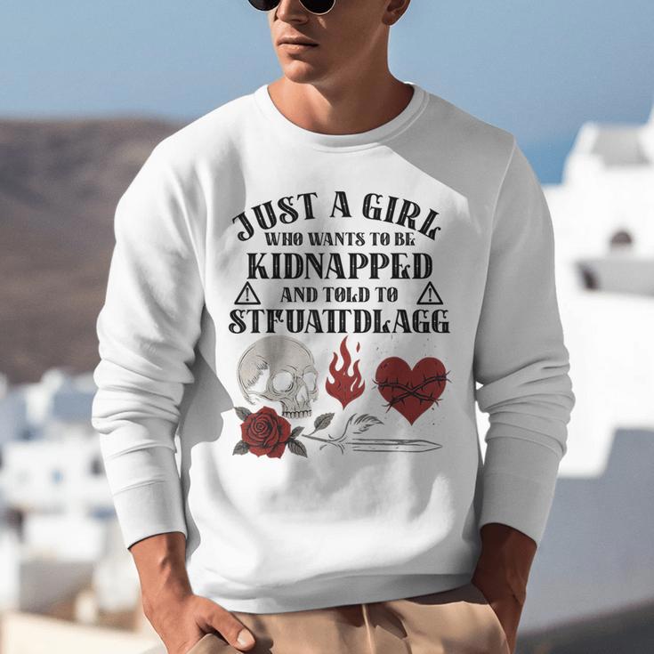 Dark Romance Smutt Book Merch Just A Good Girl STFUATTDLAGG Unisex Sweatshirt Dark Romance Smutt Book Merch Just A Good Girl STFUATTDLAGG Unisex Sweatshirt