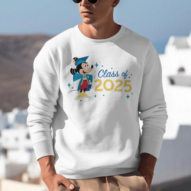 Disney Mickey Mouse Cap & Gown '25 Graduation Class Of 2025 Premium Tri-Blend Unisex Sweatshirt