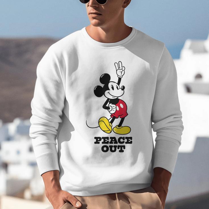 Disney Mickey Mouse Peace Out Totally Retro Graduation Unisex Sweatshirt