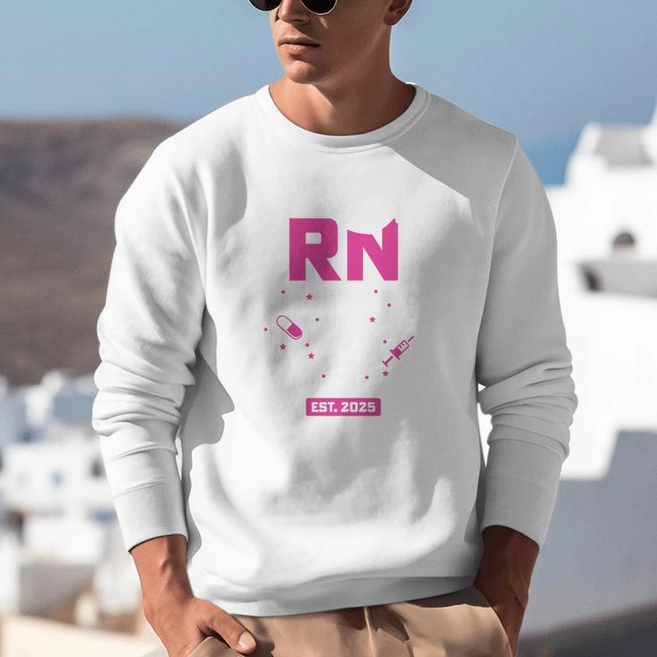 Earned It RN 2025 Nurse Graduation Nursing School Graduate Premium Tri-Blend Unisex Sweatshirt
