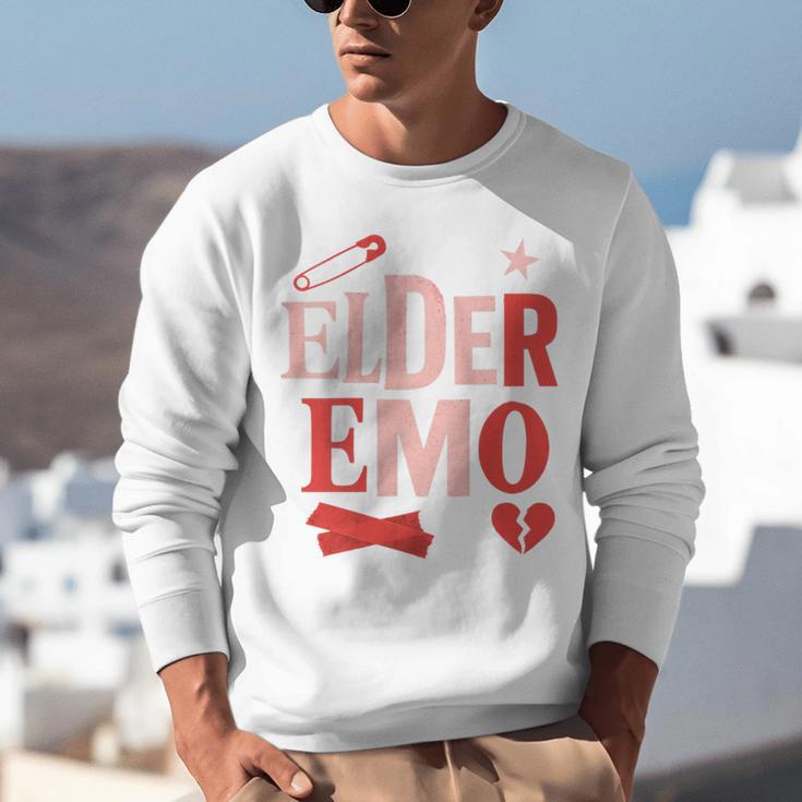 Elder Emo Retro Punk Typography Nostalgia Unisex Sweatshirt Elder Emo Retro Punk Typography Nostalgia Unisex Sweatshirt