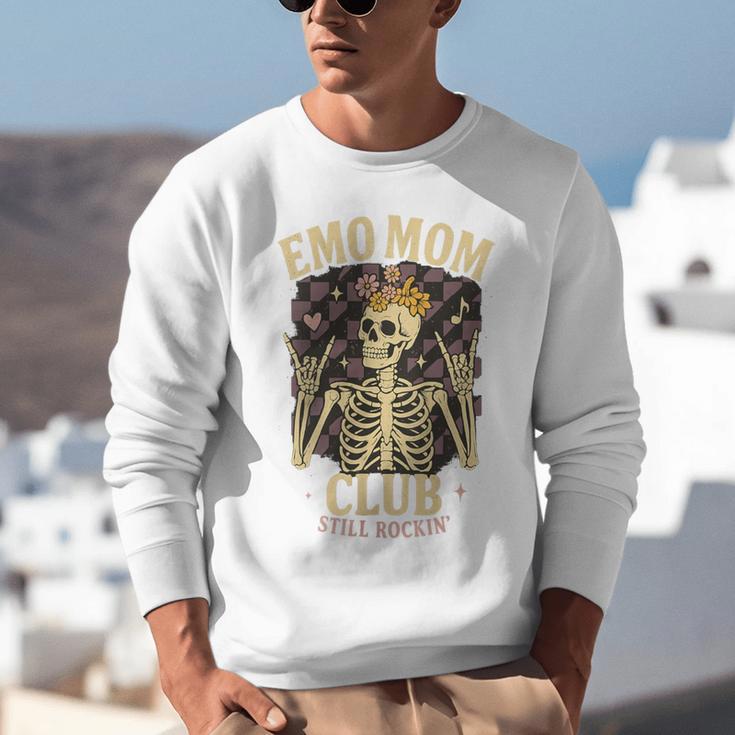 Emo Mom Club Still Rockin Skeleton Nostalgia Women Mother Unisex Sweatshirt