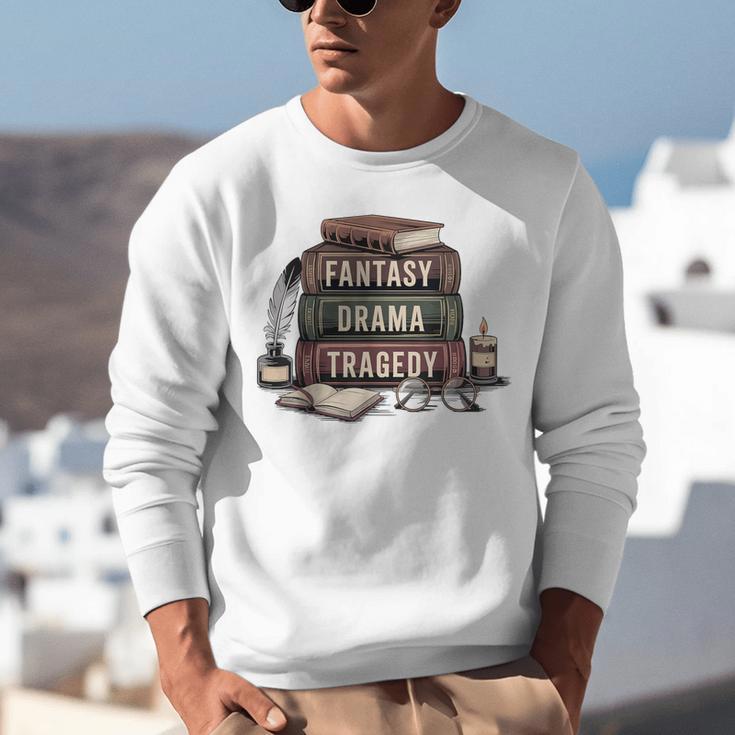 Fantasy Drama Tragedy Gothic Book Lover Bookworm Unisex Sweatshirt Fantasy Drama Tragedy Gothic Book Lover Bookworm Unisex Sweatshirt