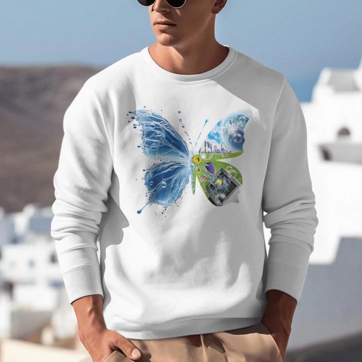 Frutiger Aero Aesthetic Butterfly Computer Fishes Scenery Raglan Baseball Tee Unisex Sweatshirt Frutiger Aero Aesthetic Butterfly Computer Fishes Scenery Raglan Baseball Tee Unisex Sweatshirt