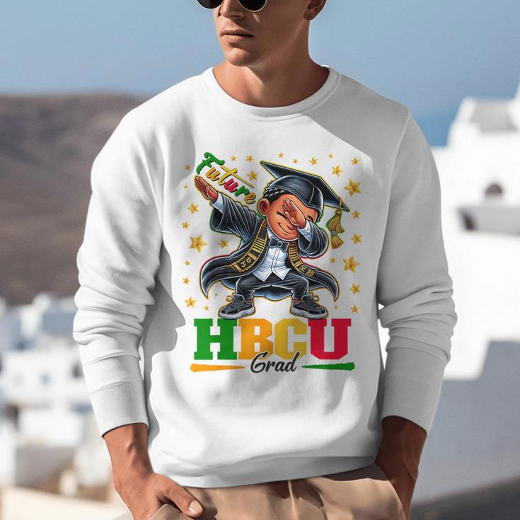Future HBCU Grad Dabbing Kid Graduation For Boys Kids Unisex Sweatshirt