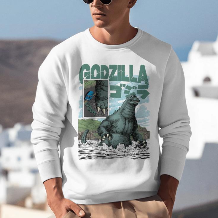 Godzilla Ocean Scene Comic Book Illustration Movie Monster Unisex Sweatshirt Godzilla Ocean Scene Comic Book Illustration Movie Monster Unisex Sweatshirt