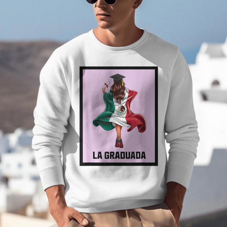 Graduation Latina Educated La Graduada Mexican Bingo Card Unisex Sweatshirt
