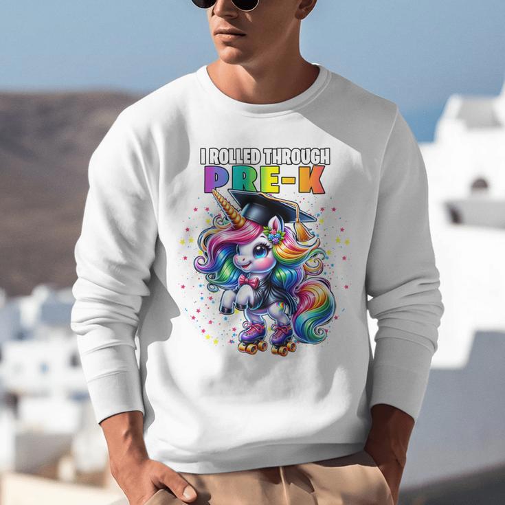 Graduation Pre-K Unicorn Roller Skate Girls Preschool Grad Unisex Sweatshirt
