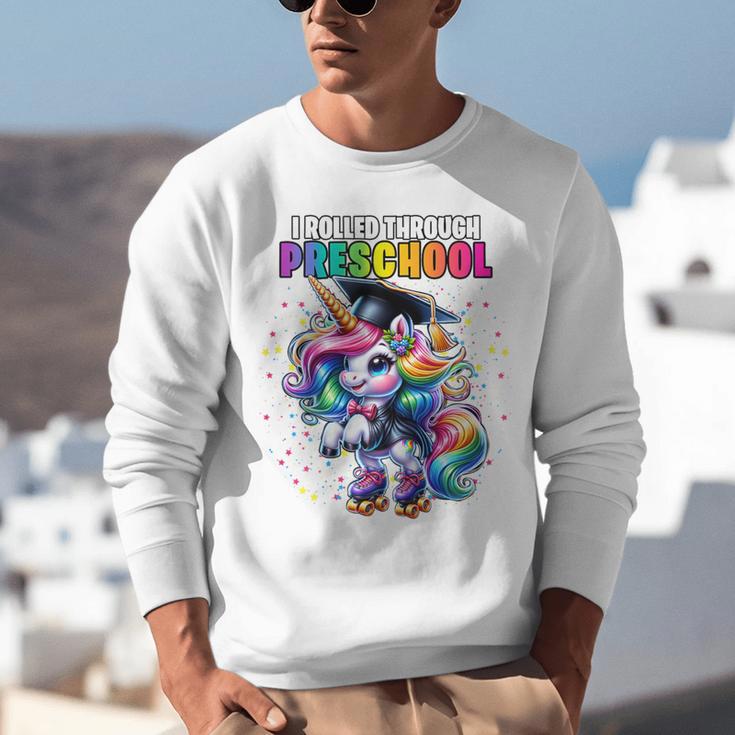 Graduation Preschool Unicorn Roller Skate Girls Pre-K Grad Unisex Sweatshirt