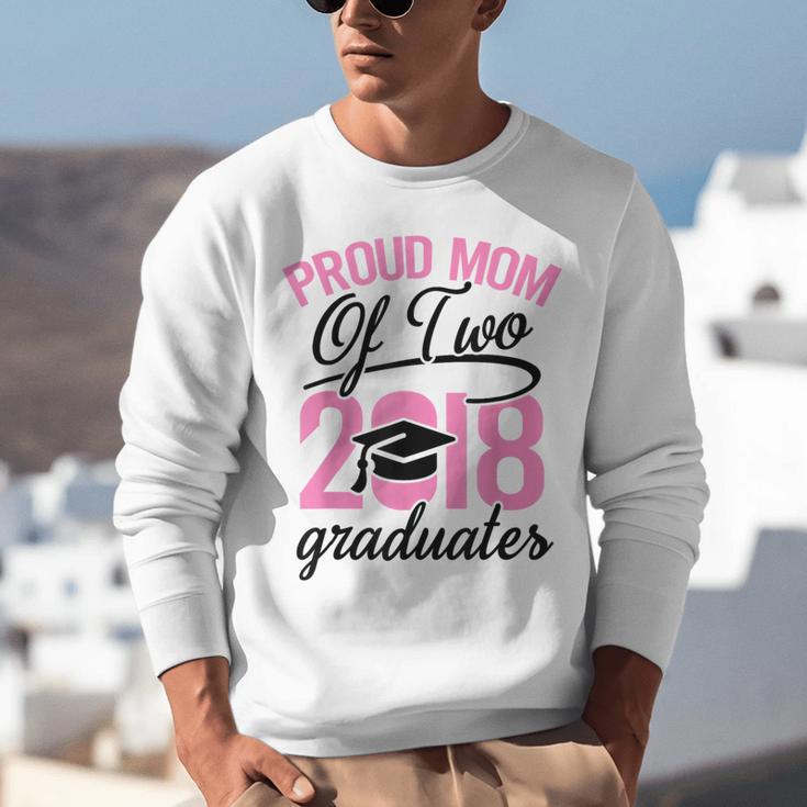 Graduation Shirt For Mom With Twins Proud Mom Of Two Unisex Sweatshirt