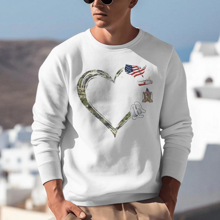 Heart Coast Guard Wife Coast Guard Graduation Wife USCG Wife Unisex Sweatshirt