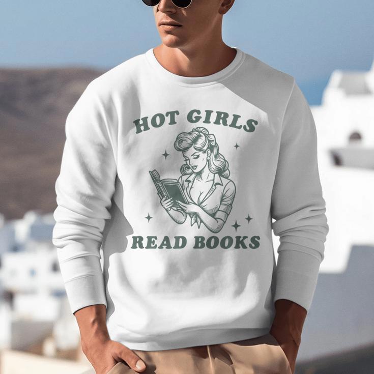 Hot Girls Read Books Bookish Booklover Christmas Unisex Sweatshirt