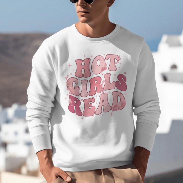 Hot Girls Read Cute Book Lover Reading Club Unisex Sweatshirt