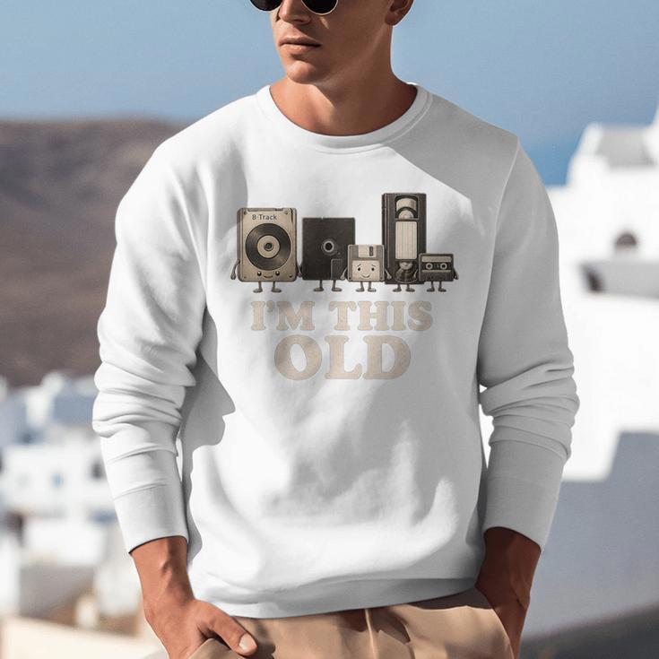 I’m This Old Retro Tech Nostalgia For 70s 80s Premium Tri-Blend Unisex Sweatshirt