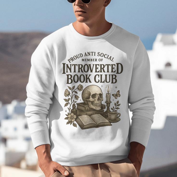 Introverted Book Club Member Anti Social Reader Unisex Sweatshirt