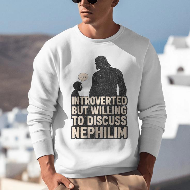 Introverted But Willing To Discuss Nephilim Tee Unisex Sweatshirt
