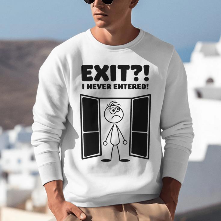Irony Sarcasm Introvert Dry Humor Cartoon Comic Geek Nerd Unisex Sweatshirt