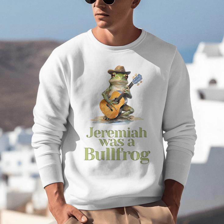 Jeremiah Was A Bullfrog A Classic Rock Nostalgia Trip Premium Tri-Blend Unisex Sweatshirt