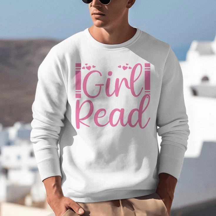 Just A Girl Who Loves To Read Book Lover Reading Books Unisex Sweatshirt